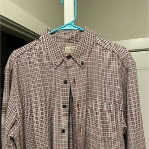 L.L. Bean Button Down Flannel Size Large